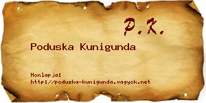 Poduska Kunigunda névjegykártya